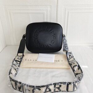 Stella McCartney Black Crossbody Bag with Bold Strap